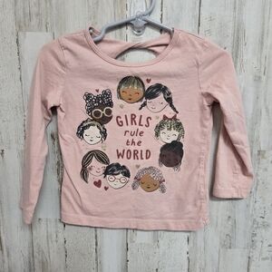 💝 Girls Rule the World Pink Long Sleeve Shirt 24M